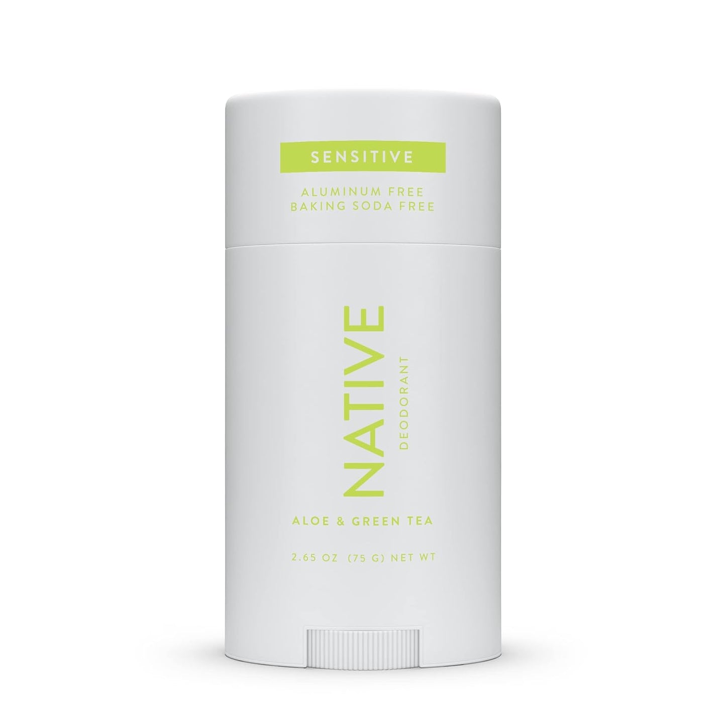 Native Sensitive Deodorant | Natural Deodorant for Women and Men, Aluminum Free, Baking Soda Free, Phthalate Free, Talc Free, Coconut Oil and Shea Butter | Aloe & Green Tea (Sensitive)