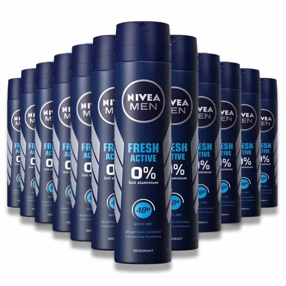 Nivea - Men Fresh Active, 48h Antiperspirant for Men - 200 ml - 12 Pack