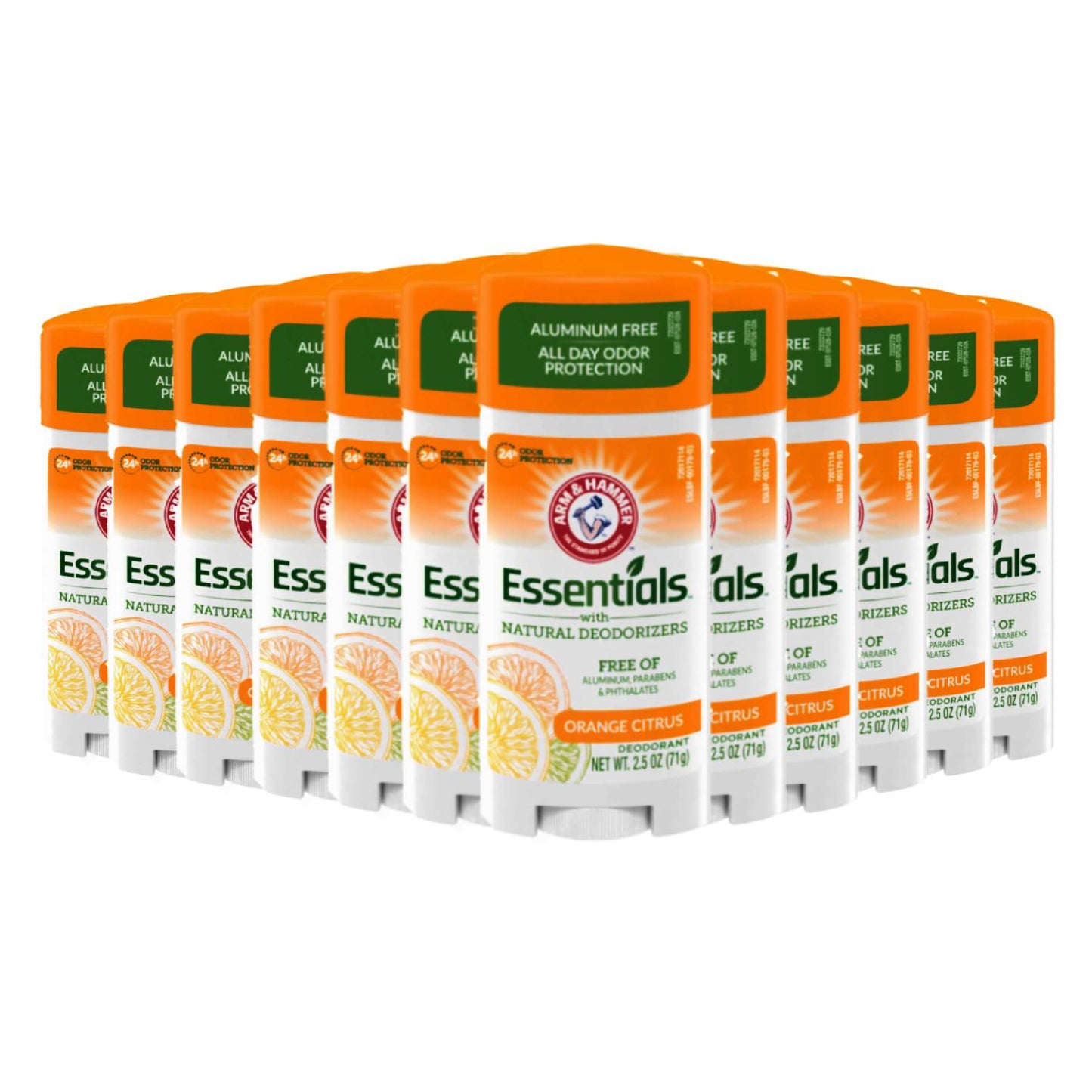 Arm & Hammer Essentials Natural Deodorant Orange Citrus- 2.5 oz - 12 Pack