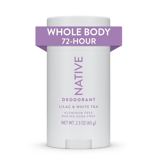 Native Whole Body Deodorant Contains Naturally Derived Ingredients | Deodorant for Women and Men, 72 Hour Odor Protection, Aluminum Free with Coconut Oil and Shea Butter | Lilac & Tea