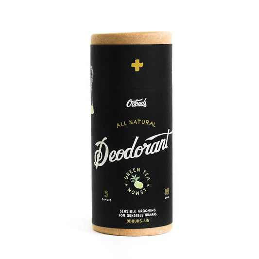 O'Douds Natural Deodorant for Men & Women - Vegan Deodorant - Aluminum Free Deodorant with No Parabens or Sulfates - Green Tea & Lemon Scent (3oz.)