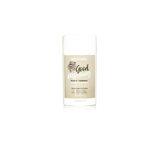 Rustic MAKA Natural Deodorant, Good Morning, No Aluminum, No Parabens, Odor-Neutralizing, Fragrance-Free, Cruelty-Free