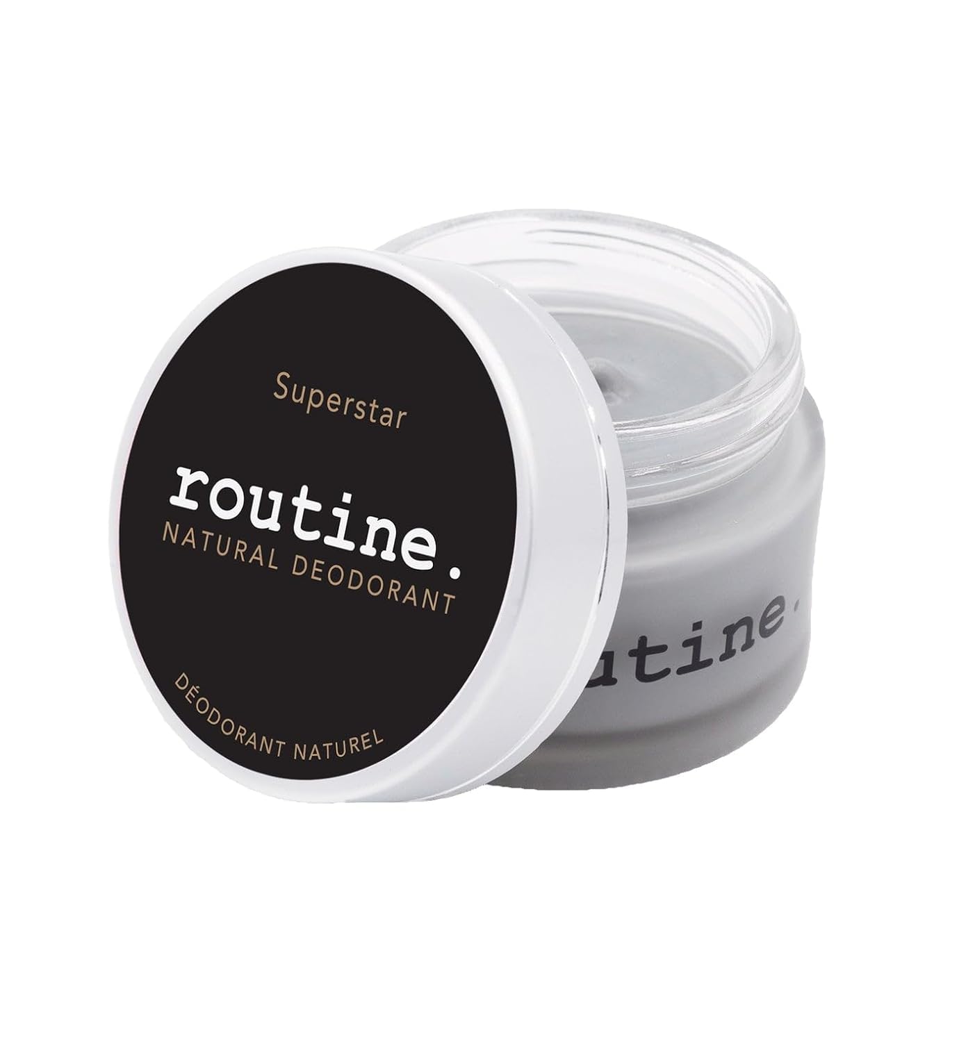ROUTINE Natural Deodorant for Women and Men, Antiperspirant Deodorant for Extra Sensitive skin Activated Charcoal Fomula 58g Tonka, Vetiver & Cardamom (Superstar Jar)