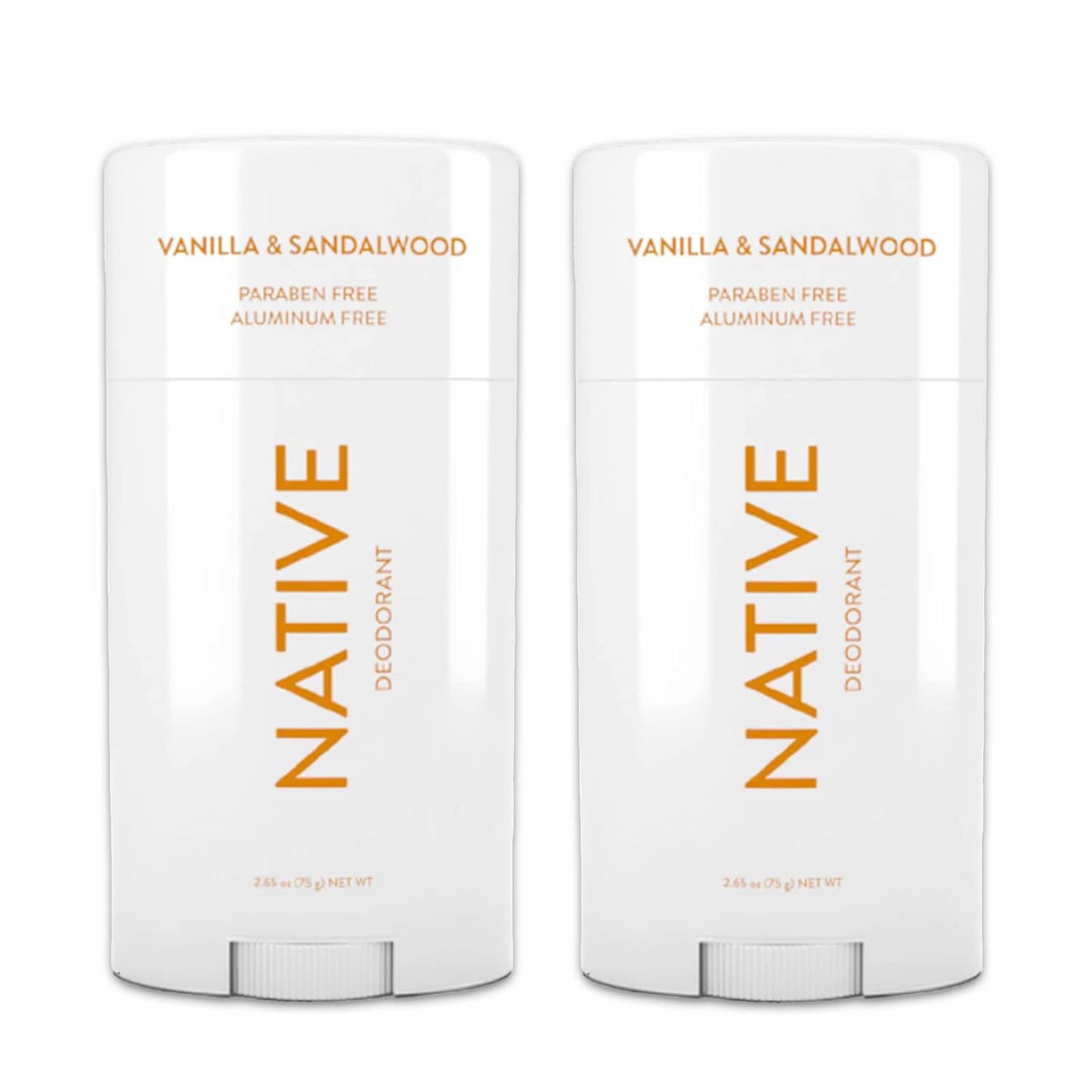 Native Deoderent Aluminum and Paraben free 2.65 oz (2 pack) (Vanilla & Sandalwood)