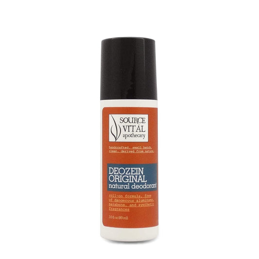 Deozein Original Roll-On Deodorant from Source Vitál Apothecary | All Natural, Paraben Free, Baking Soda Free | Earthy Herbal Scent for Men and Women | 3 fl. Oz.
