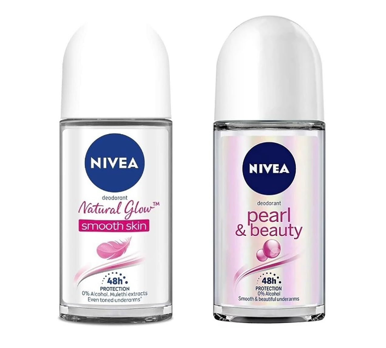 Nivea Nivea 48H Whitening Smooth Skin And 24H Pearl & Beauty Deodorant For Women, 50Ml