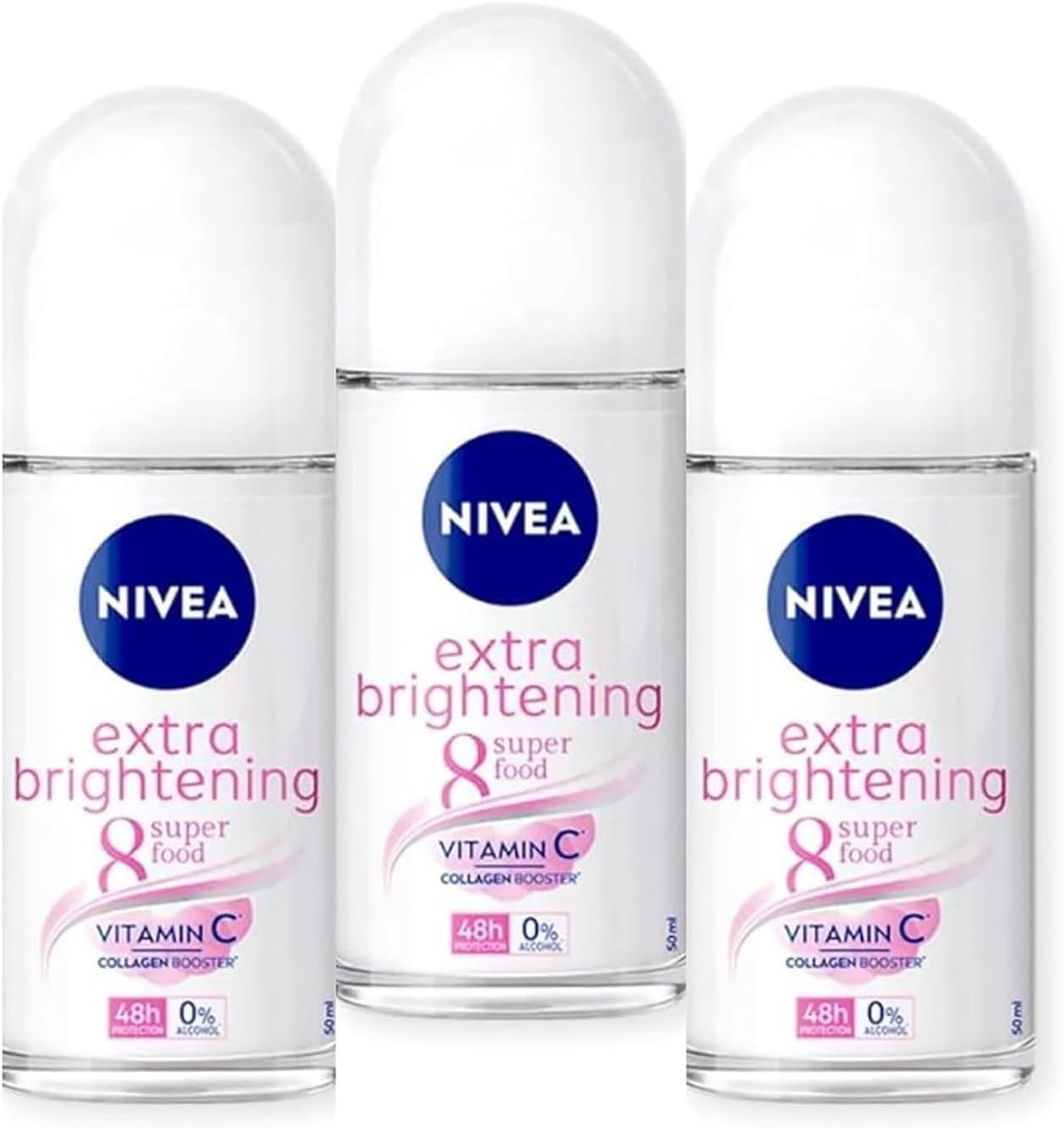 Nivea Deodorant Whitening Extra Care 48h Roll-on: 50 Ml.
