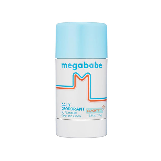 Megababe Beachy Pits Daily Deodorant, Fresh Scent, 2.6 Ounce, Stick