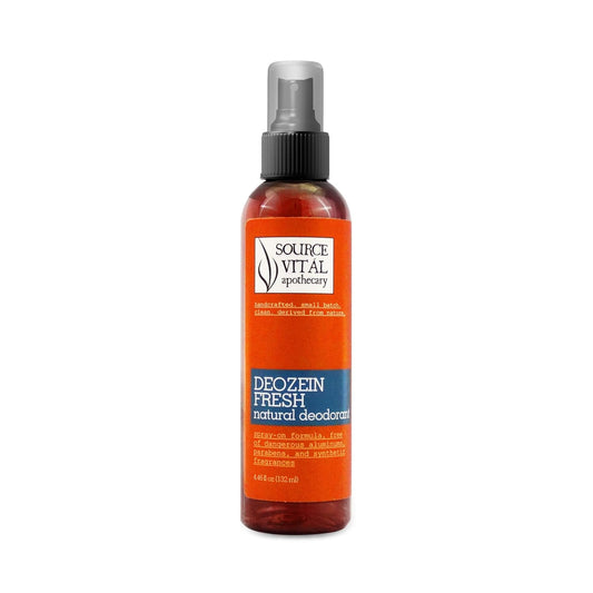 Deozein Fresh Natural Spray Deodorant by Source Vitál Apothecary | Crisp, Light Floral Scent | Paraben and Baking Soda Free, Non-Toxic, Odor-Controlling | Men, Women, and Teens | (4.46 fl. oz.)