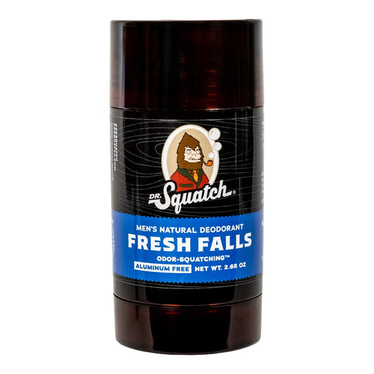 Dr. Squatch Natural Deodorant for Men – Odor-Squatching Men's Deodorant Aluminum Free - Fresh Falls 2.65 oz (1 Pack)
