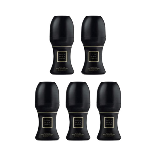 Little Black Dress Roll On Deodorant 50 ml, For Women, Day or night… Always in style! Oriental and floral scent Notes of honeysuckle, jasmine and sandalwood (Pack Of 5)