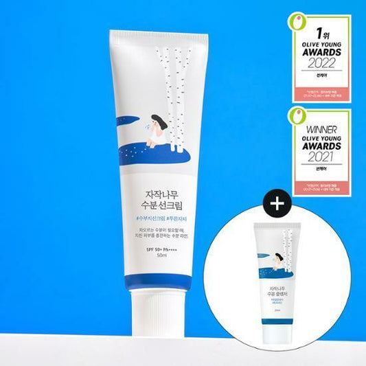 ROUND LAB Birch Juice Moisturizing Sun Cream 50ml Special Set