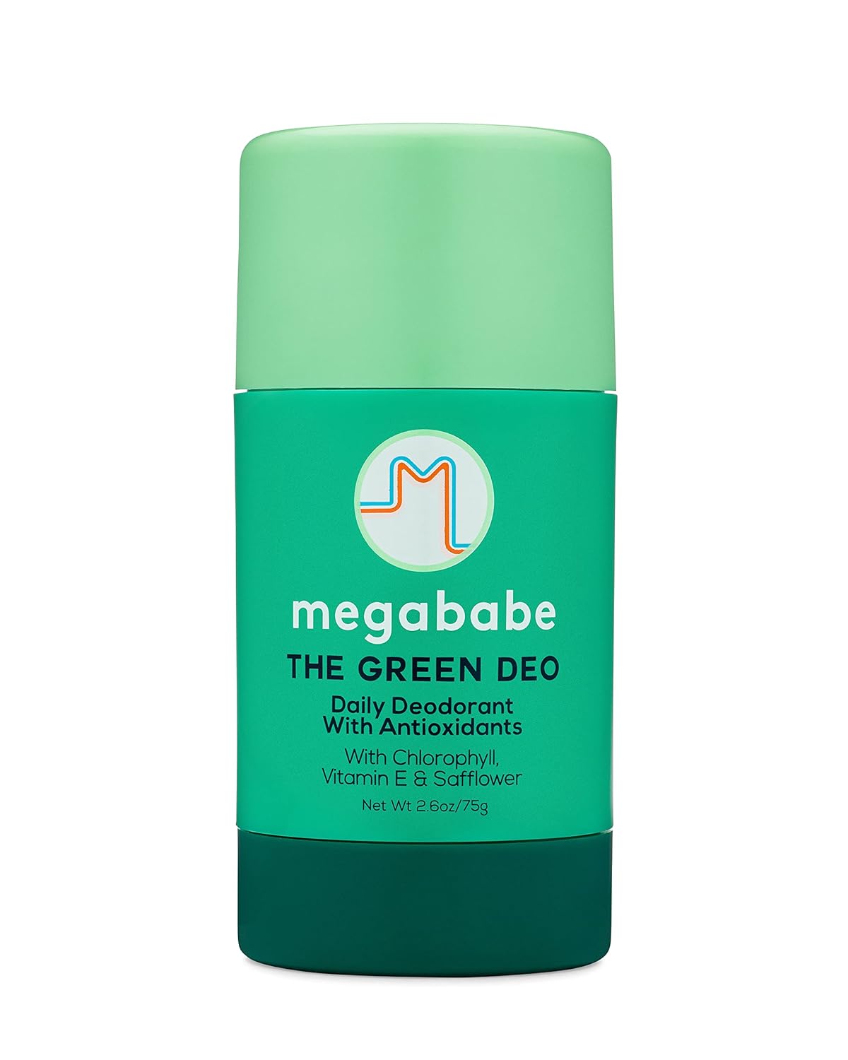 Megababe Daily Deodorant - The Green Deo with Anti-Antioxidants | Aluminum-Free, Solid, All Natural | 2.6 oz - Geranium & Lemon