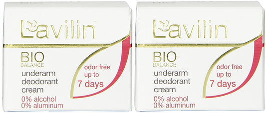 Lavilin Deodorant Underarm Cream, Herbal, Odorless for Up to 7 Days, 12.5-Grams (2 Pack)
