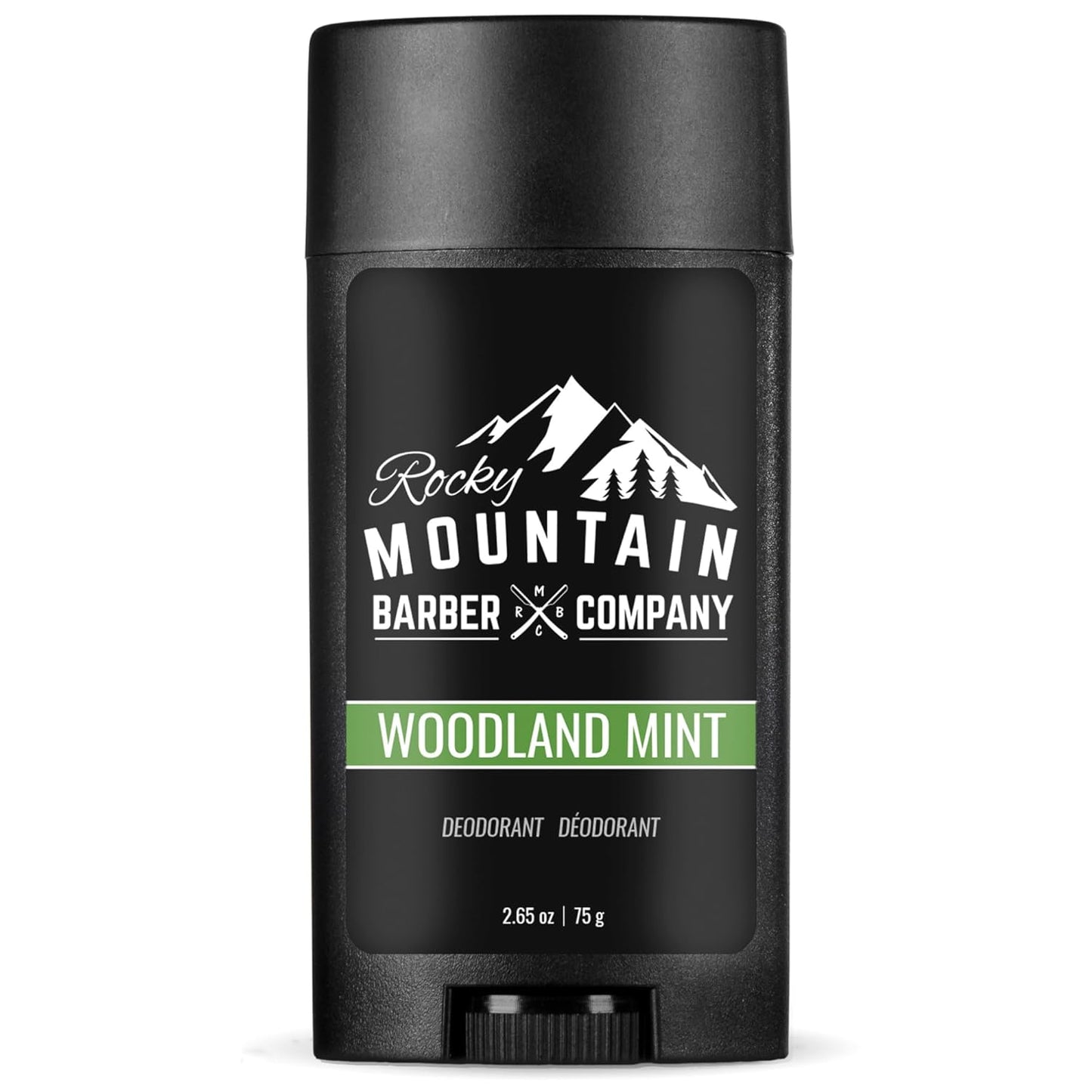 Natural Men’s Hardworking Deodorant - Aluminum & Paraben Free - Made with Simple, Plant-Based Ingredients & Peppermint Essential Oil - Made in USA - Woodland Mint Scent - 2 .65 oz
