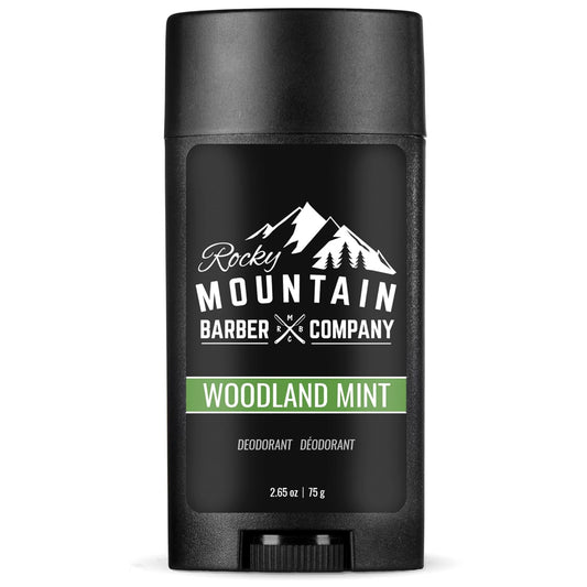 Natural Men’s Hardworking Deodorant - Aluminum & Paraben Free - Made with Simple, Plant-Based Ingredients & Peppermint Essential Oil - Made in USA - Woodland Mint Scent - 2 .65 oz