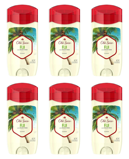 Old Spice Deodorant for Men Fiji with Palm Tree Scent Inspired by Nature, Fresher's Collection - 3 Oz / 85g x 6 Pack