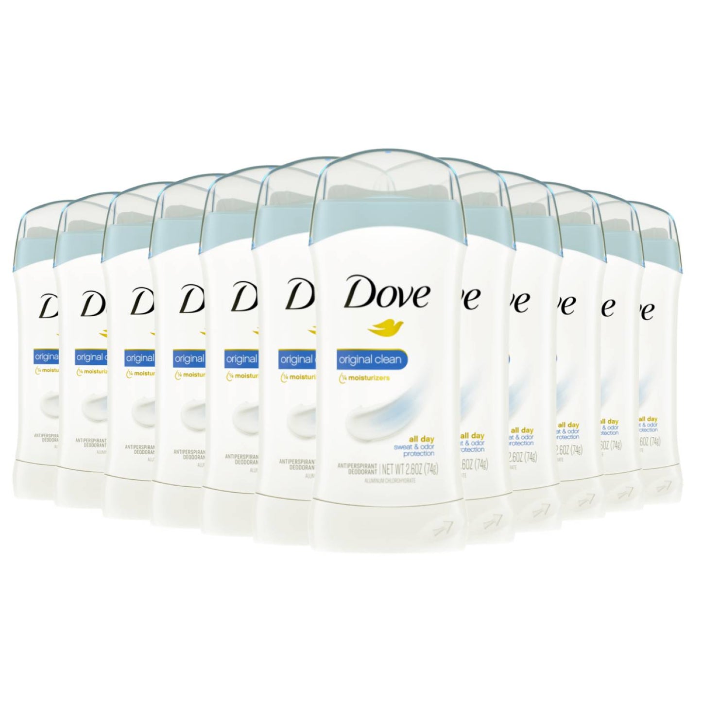 Dove Original Clean Invisible Solid Antiperspirant  Deodorant  2.6Oz  - 12 Pack