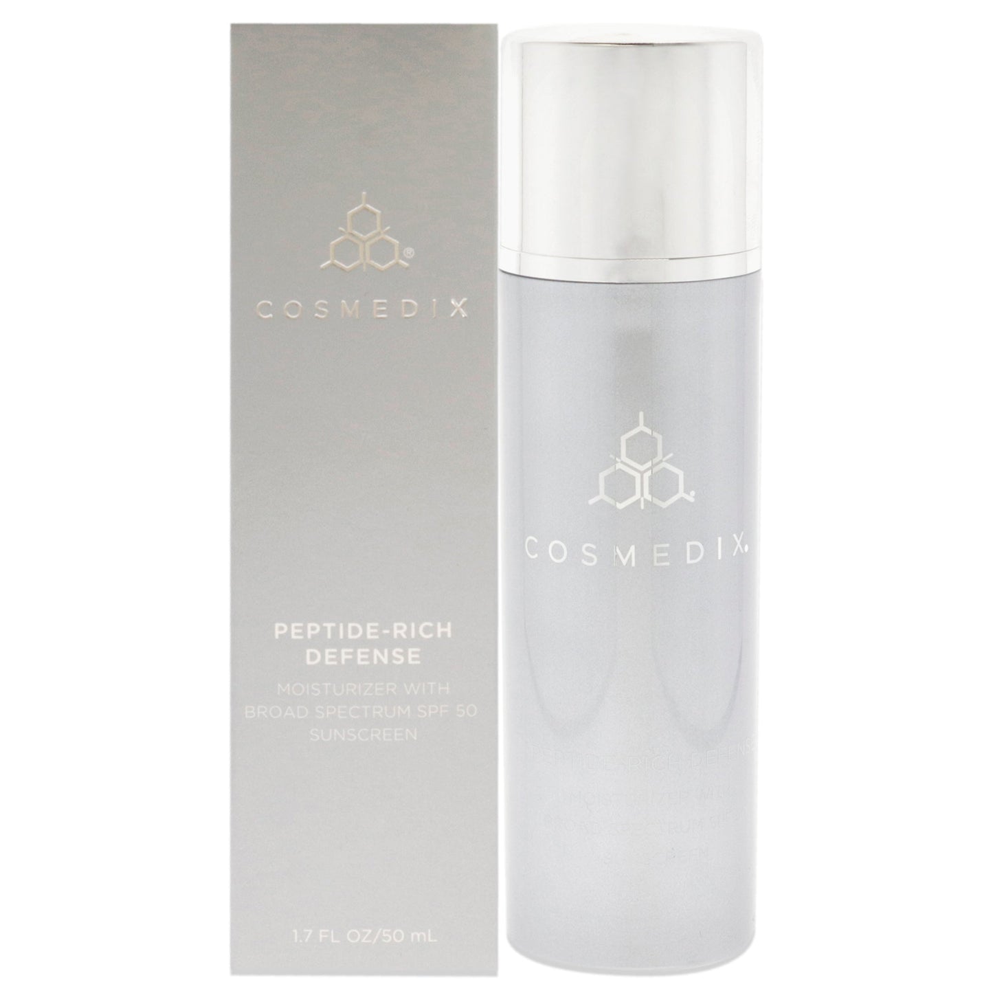 Peptide-Rich Defense Moisturizer SPF 50 by CosMedix for Unisex - 1.7 oz Moisturizer
