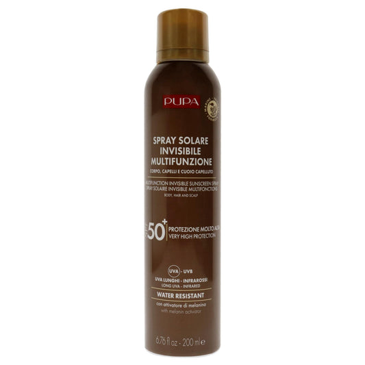 Multifunction Invisible Water Resistant Sunscreen Spray SPF 50 Plus by Pupa Milano for Unisex - 6.7 oz Sunscreen