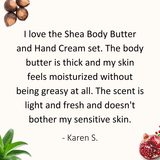 Shea and Cocoa Butter Cream Set for Body and Hands
