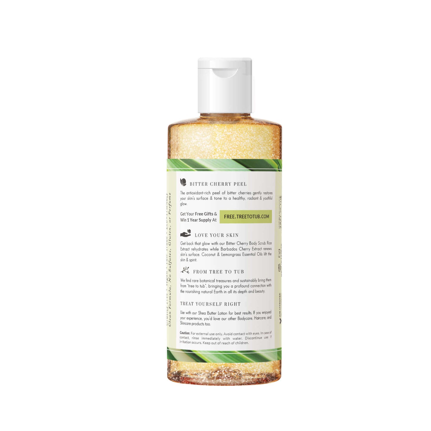 Sulfate-Free Foaming Body Scrub for Sensitive Skin with Bitter Cherry