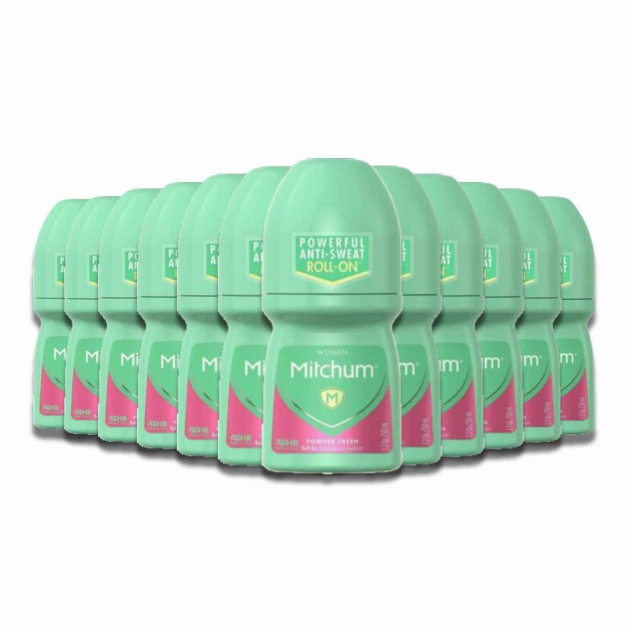 Mitchum Women Invisible Roll-On, Powder Fresh 1.7 oz- 24 Pack