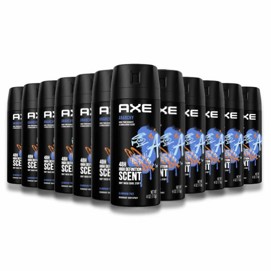 Axe - Deodorant Body Spray for Men, Anarchy  - 4 oz - 12 pack