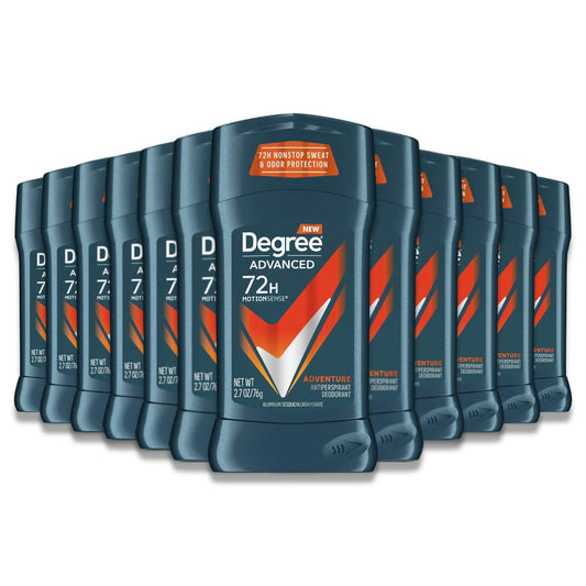 Degree -  Antiperspirant Deodorant Stick, Advanced Protection, Men Adventure,  - 2.7 Oz - 12 Pack