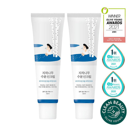 ROUND LAB Birch Juice Moisturizing Sun Cream 50mL 1+1 Special Set