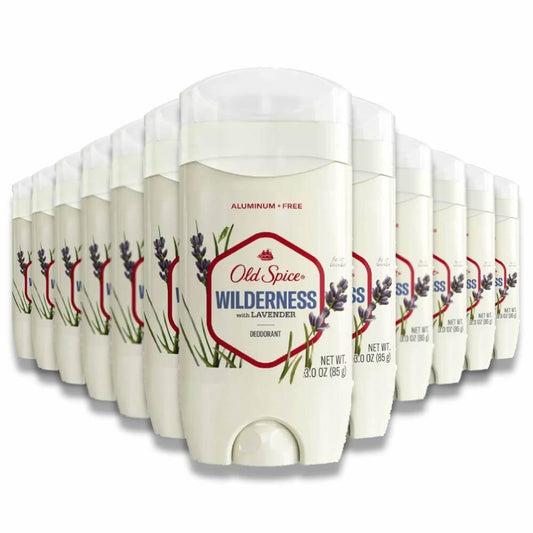 Old Spice -  Men's Deodorant Aluminum-Free Wilderness with Lavender - 3 Oz - 12 Pack